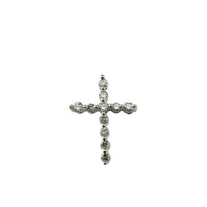10K Diamond Cross Pendant